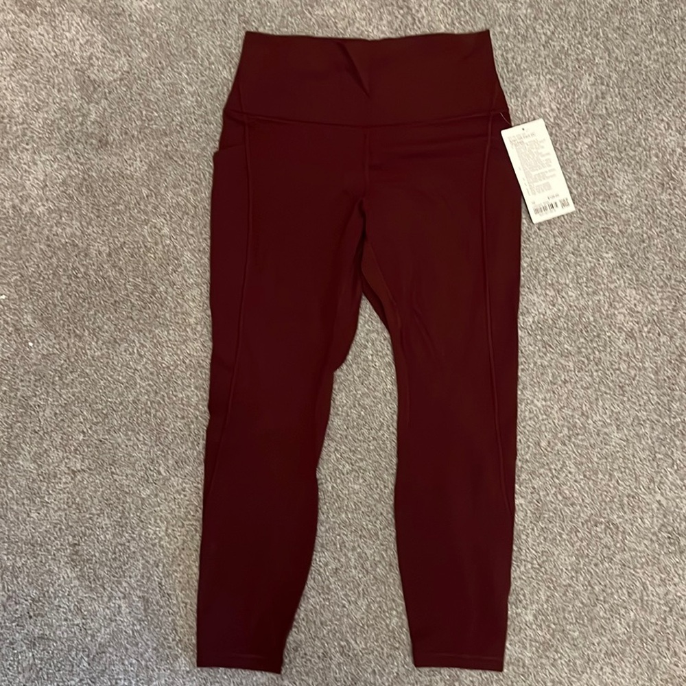 Lululemon maroon leggings Align HR 25” w/pockets